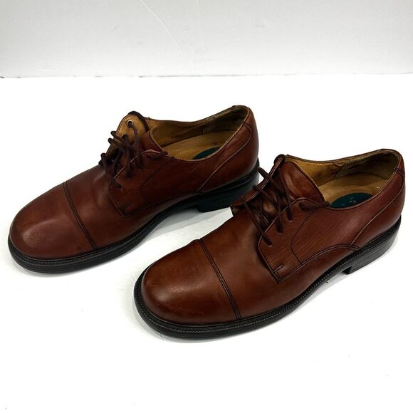 Florsheim Midtown Cap Toe Leather Oxford Dress Shoe Cognac Mens Sz 10M main image 4